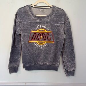 AC/DC High Voltage Blue Pull-Over Crew Neck Sweater Size Medium